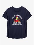 Dr. Seuss How The Grinch Stole Christmas Your Dog Thinks You Are Girls T-Shirt Plus Size, NAVY, hi-res