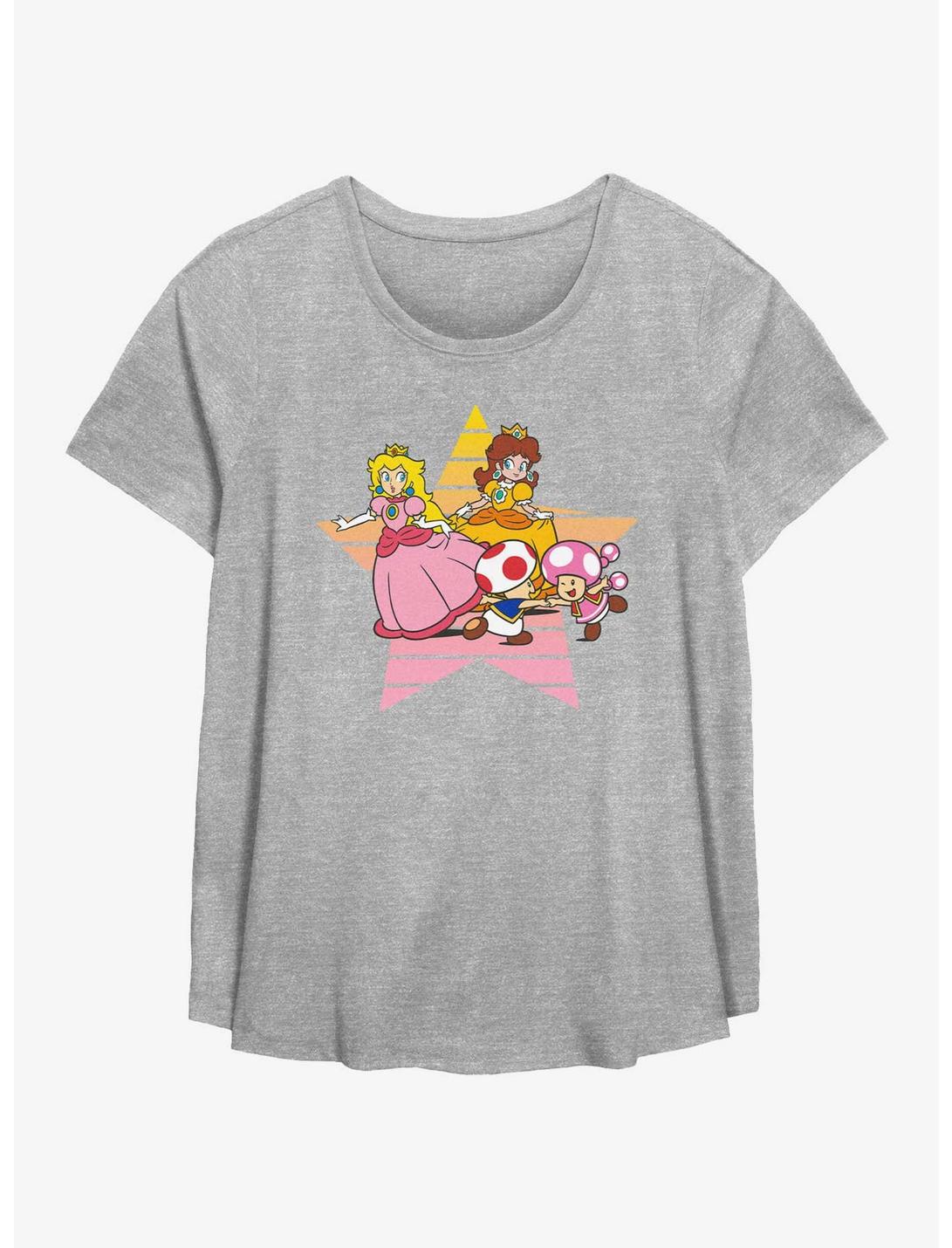 Nintendo Princess Peach Star Girls T-Shirt Plus Size, HEATHER GR, hi-res