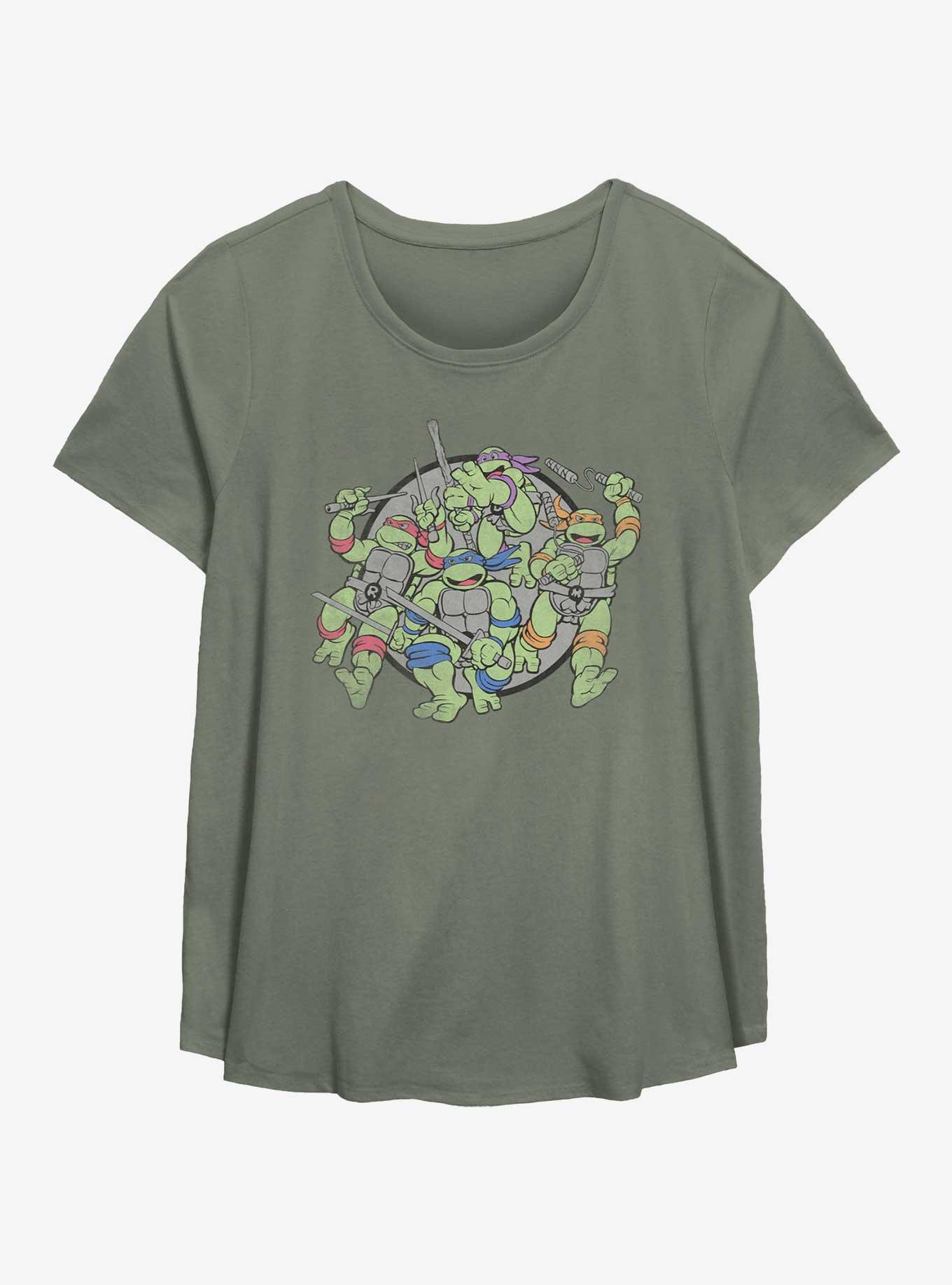 Teenage Mutant Ninja Turtles The Bros Girls T-Shirt Plus Size, SAGE, hi-res