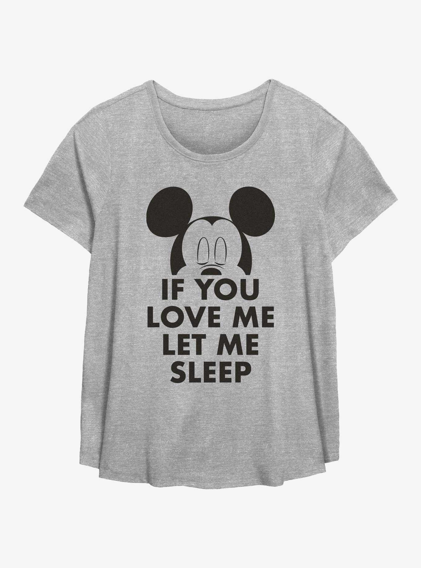 Disney Mickey Mouse Let Me Sleep Girls T-Shirt Plus Size