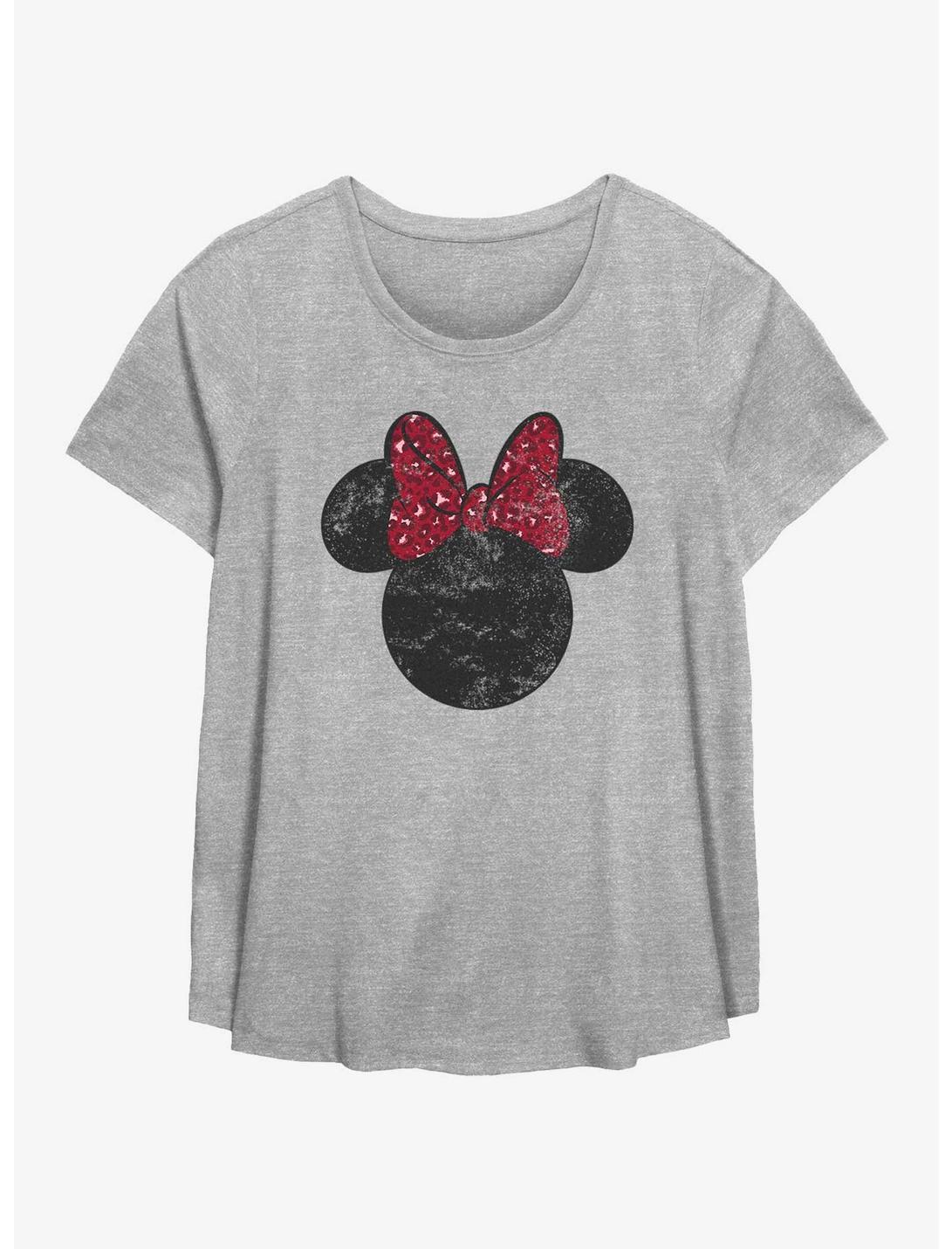 Disney Minnie Mouse Bow Girls T-Shirt Plus Size, HEATHER GR, hi-res