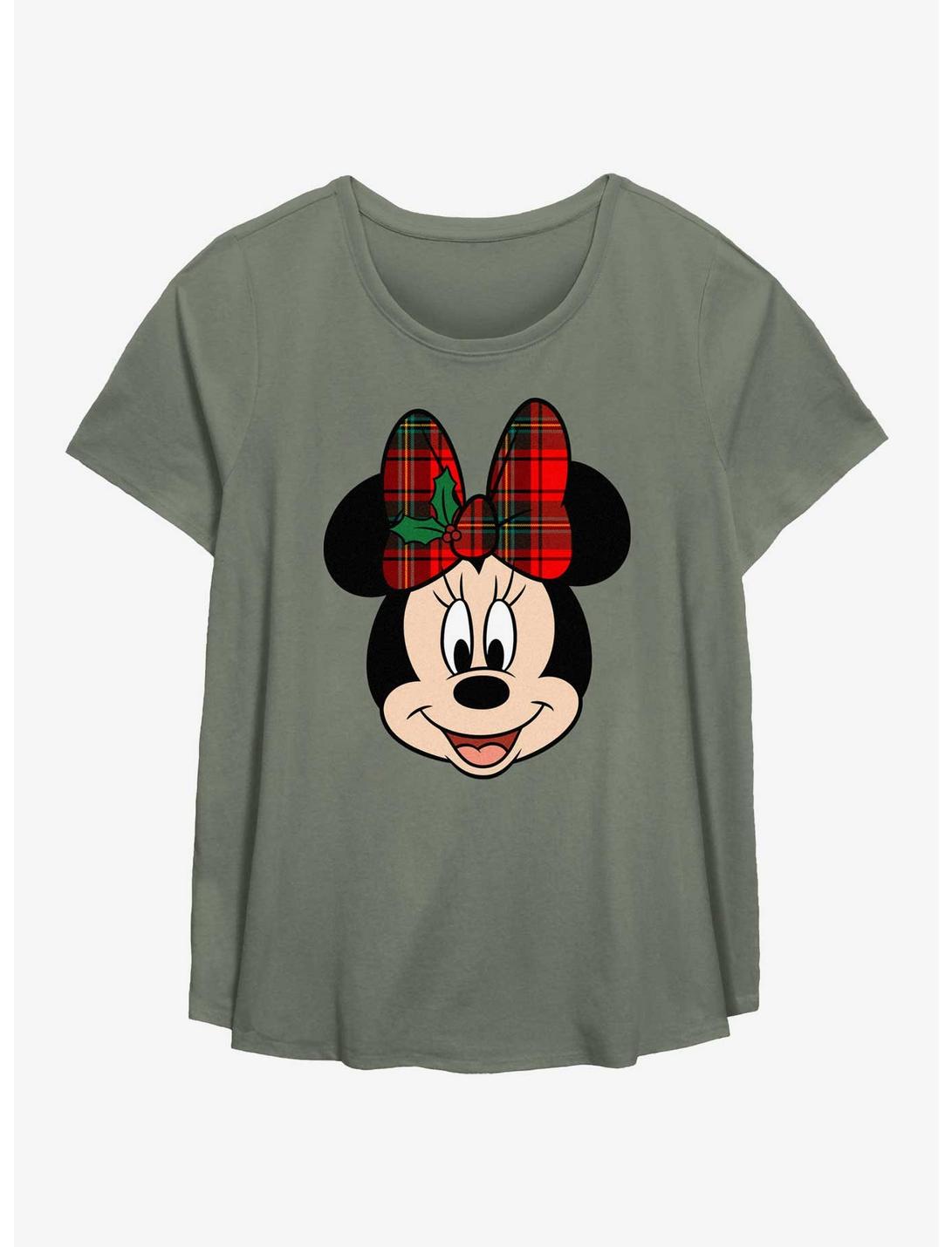Disney Minnie Mouse Holiday Bow Womens T-Shirt Plus Size, SAGE, hi-res