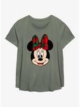 Disney Minnie Mouse Holiday Bow Womens T-Shirt Plus Size, SAGE, hi-res
