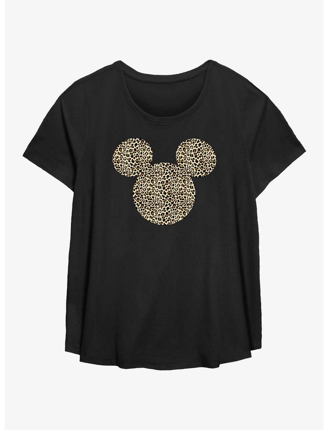 Disney Mickey Mouse Animal Ears Womens T-Shirt Plus Size, BLACK, hi-res