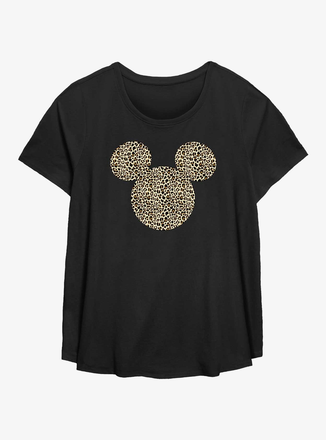 Disney Mickey Mouse Animal Ears Womens T-Shirt Plus Size, BLACK, hi-res