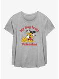 Disney Pluto Love My Dog Womens T-Shirt Plus Size, HEATHER GR, hi-res