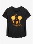 Disney Mickey Mouse Mickey Pumpkin Womens T-Shirt Plus Size, BLACK, hi-res