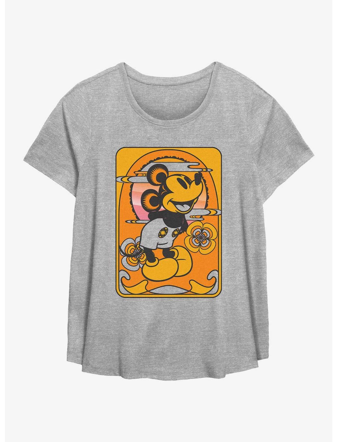 Disney Mickey Mouse Groovy Womens T-Shirt Plus Size, HEATHER GR, hi-res