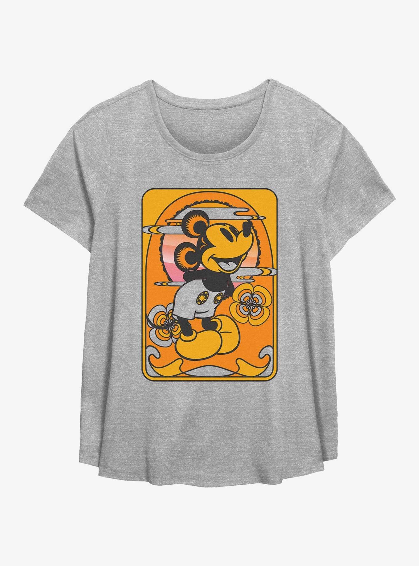 Disney Mickey Mouse Groovy Womens T-Shirt Plus Size, HEATHER GR, hi-res