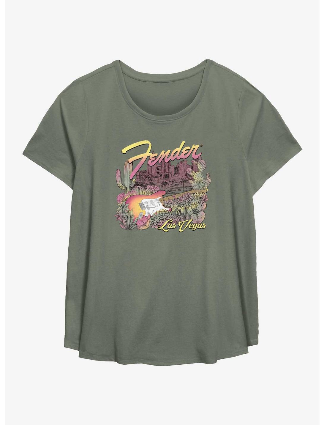 Fender Vegas Womens T-Shirt Plus Size, SAGE, hi-res