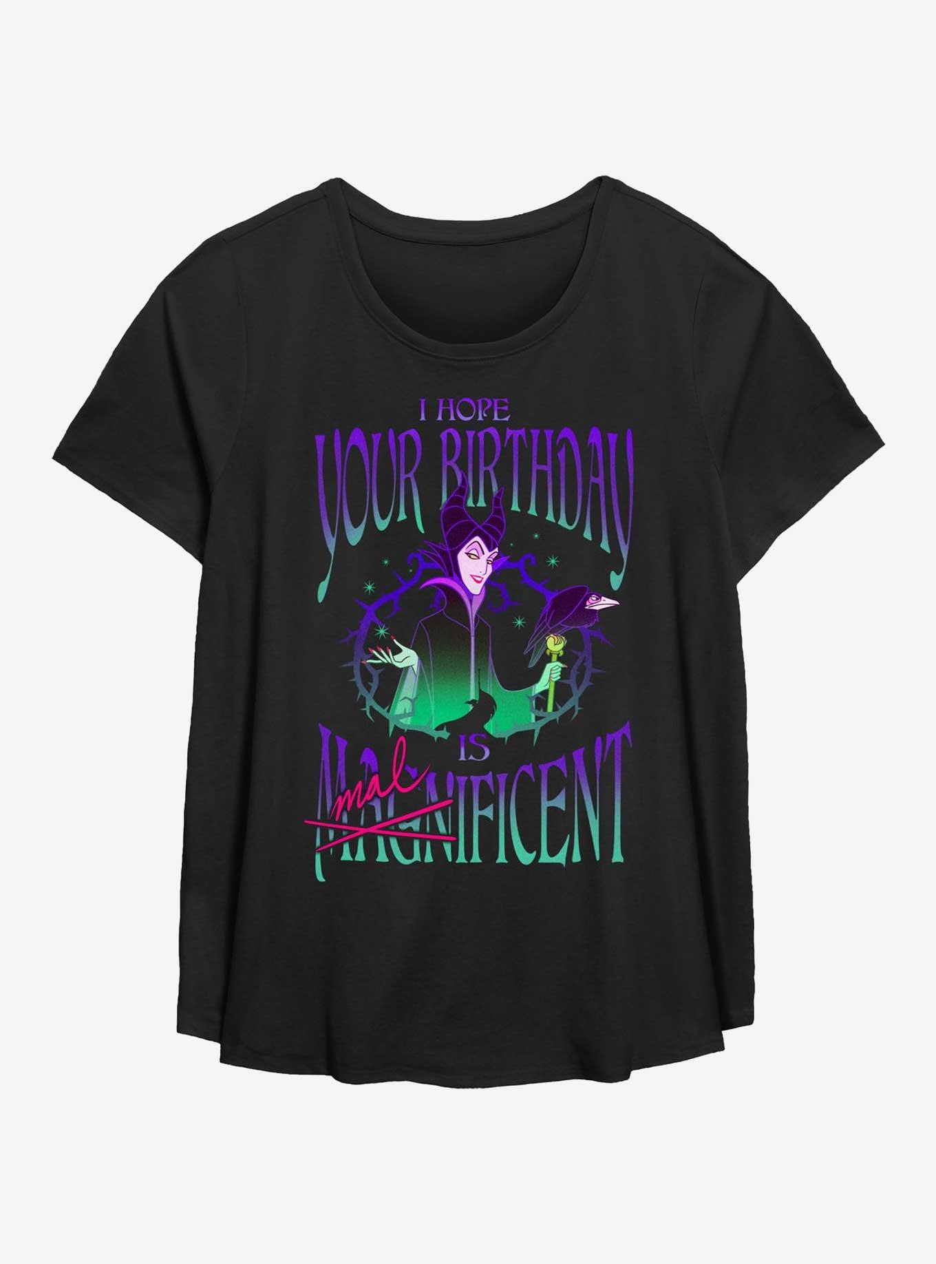 Disney Villains Birthday Maleficent Womens T-Shirt Plus Size, BLACK, hi-res