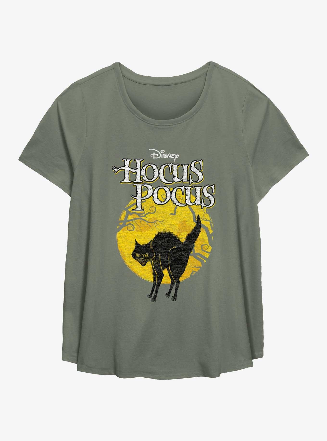 Disney Hocus Pocus Cat Womens T-Shirt Plus Size, SAGE, hi-res