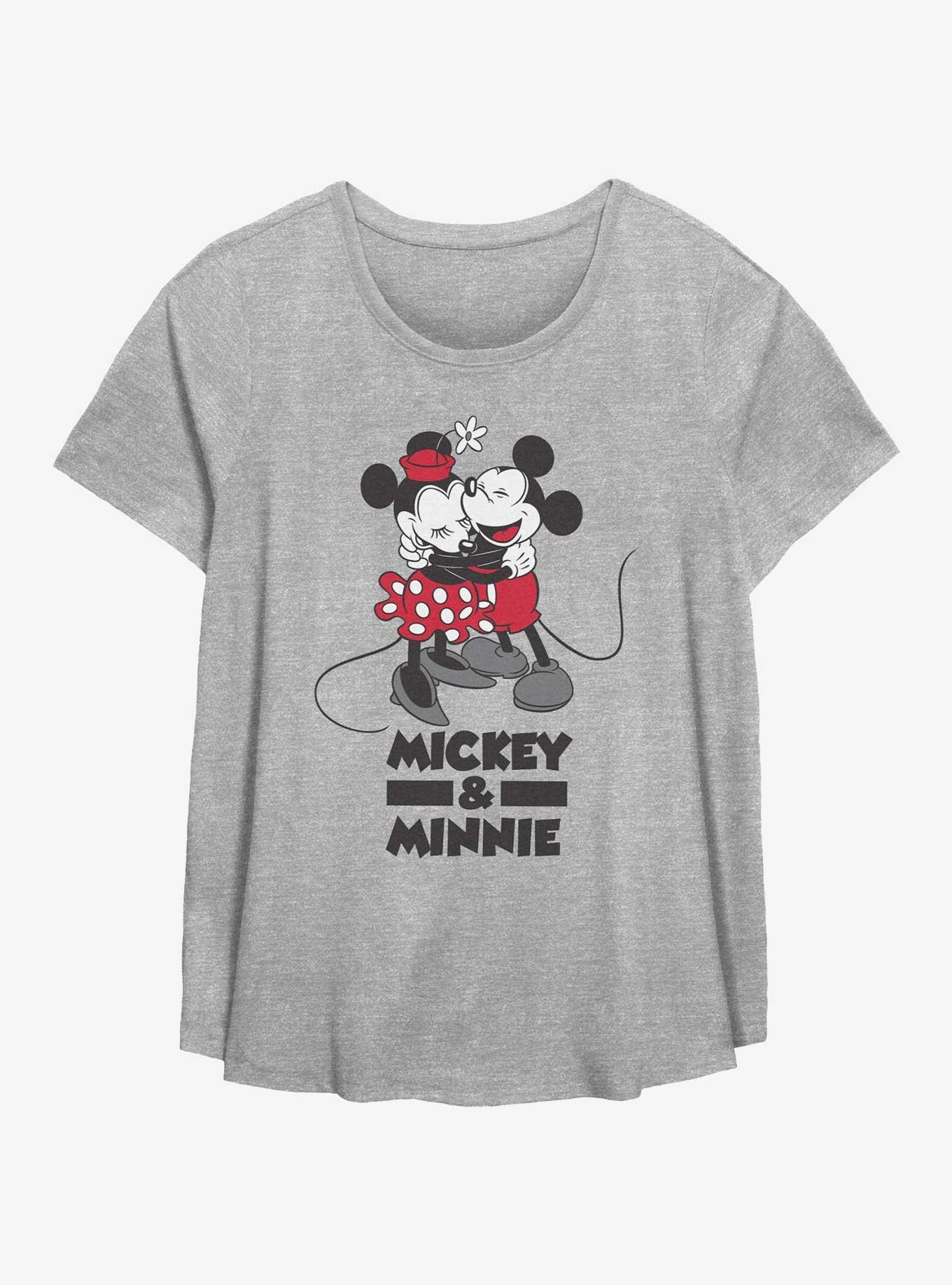 Disney Mickey Mouse & Minnie Laugh Womens T-Shirt Plus Size, HEATHER GR, hi-res