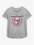 Minecraft Axolotl Adventures Womens T-Shirt Plus Size, HEATHER GR, hi-res
