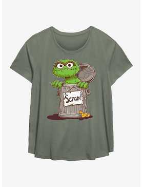 Sesame Street Oscar Scram Sign Womens T-Shirt Plus Size, , hi-res