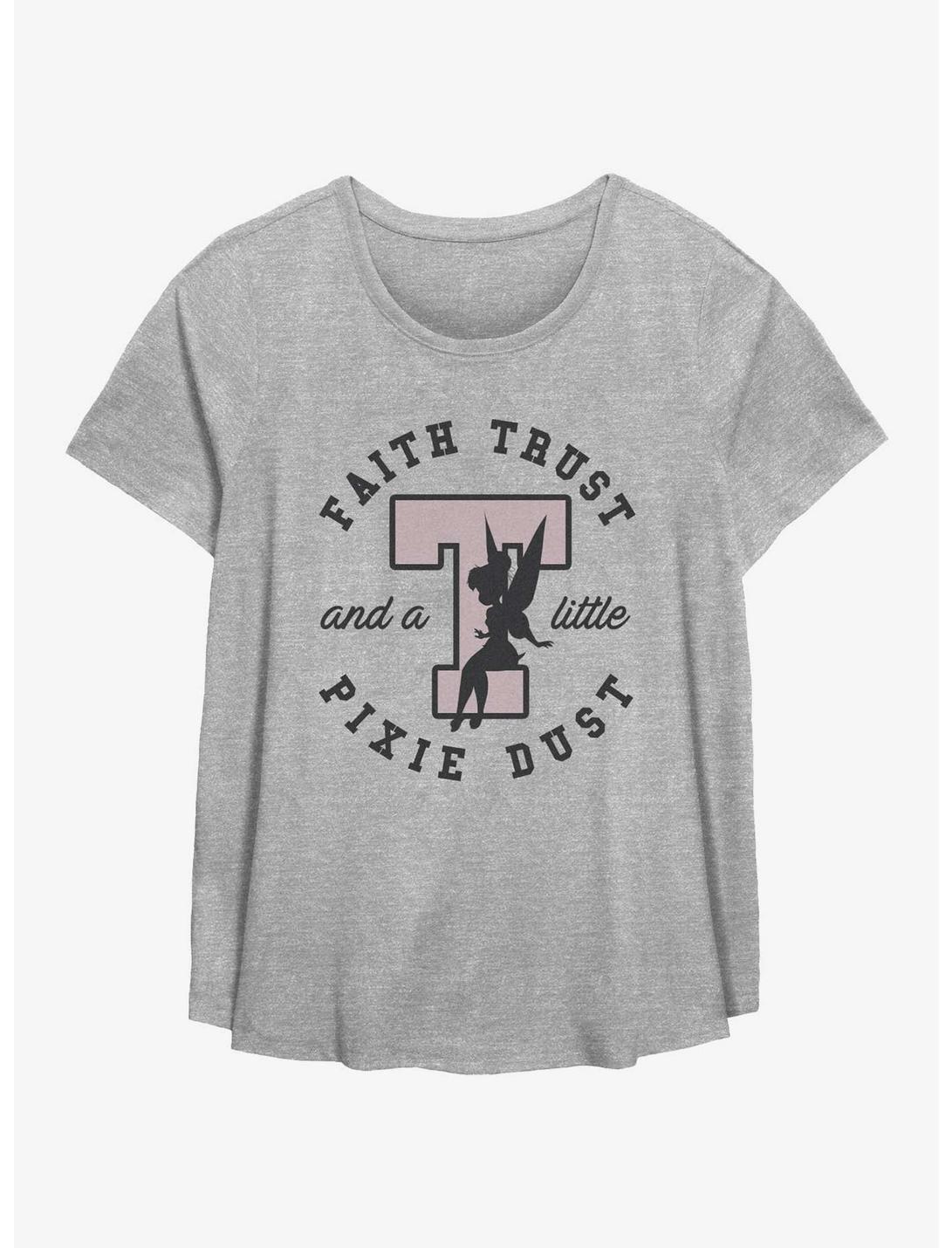 Disney Tinker Bell Pixie Dust Womens T-Shirt Plus Size, HEATHER GR, hi-res
