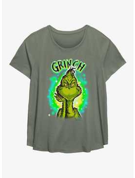 Dr. Seuss How The Grinch Stole Christmas Green Grinch Womens T-Shirt Plus Size, , hi-res