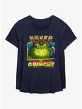 Dr. Seuss How The Grinch Stole Christmas Never Not Grinchy Womens T-Shirt Plus Size, NAVY, hi-res