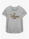 Disney Mom Leopard Fill Womens T-Shirt Plus Size, HEATHER GR, hi-res