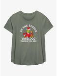 Dr. Seuss How The Grinch Stole Christmas Your Dog Thinks You Are Womens T-Shirt Plus Size, SAGE, hi-res