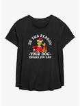 Dr. Seuss How The Grinch Stole Christmas Your Dog Thinks You Are Womens T-Shirt Plus Size, BLACK, hi-res