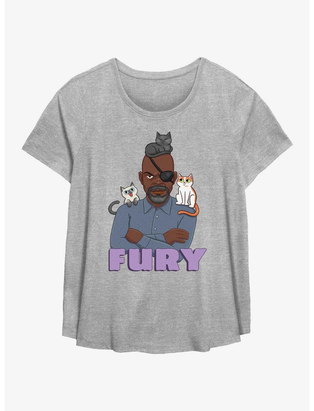 Marvel The Marvels Fury Cats Womens T-Shirt Plus Size, HEATHER GR, hi-res