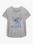 Disney Lilo & Stitch Winking Stitch Womens T-Shirt Plus Size, HEATHER GR, hi-res