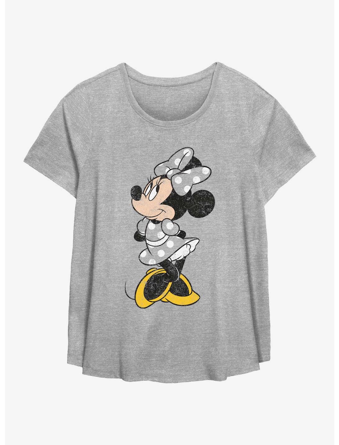Disney Minnie Mouse Modern Vintage Minnie Womens T-Shirt Plus Size, HEATHER GR, hi-res