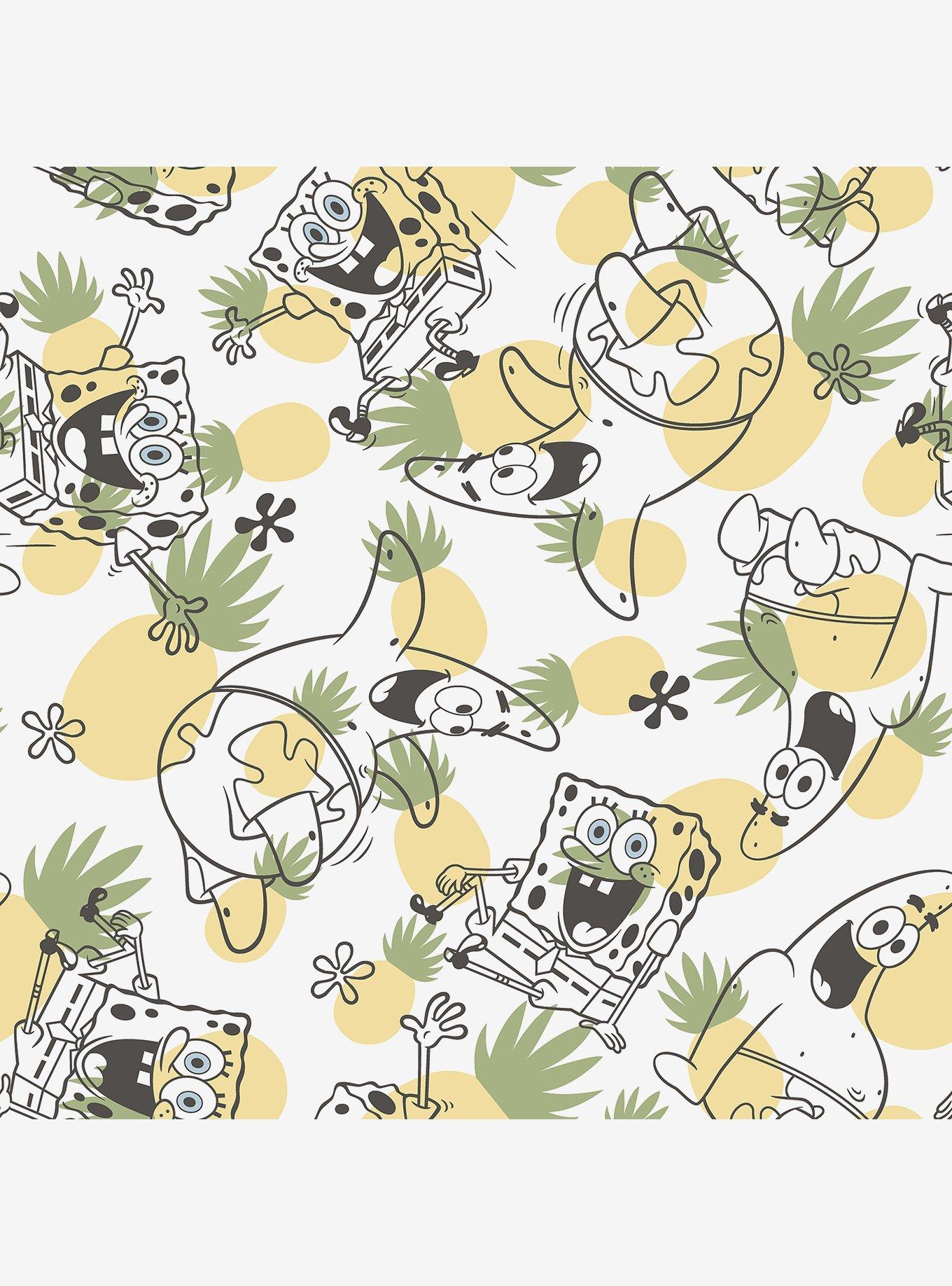 SpongeBob SquarePants Pineapple Toss Peel and Stick Wallpaper, , hi-res