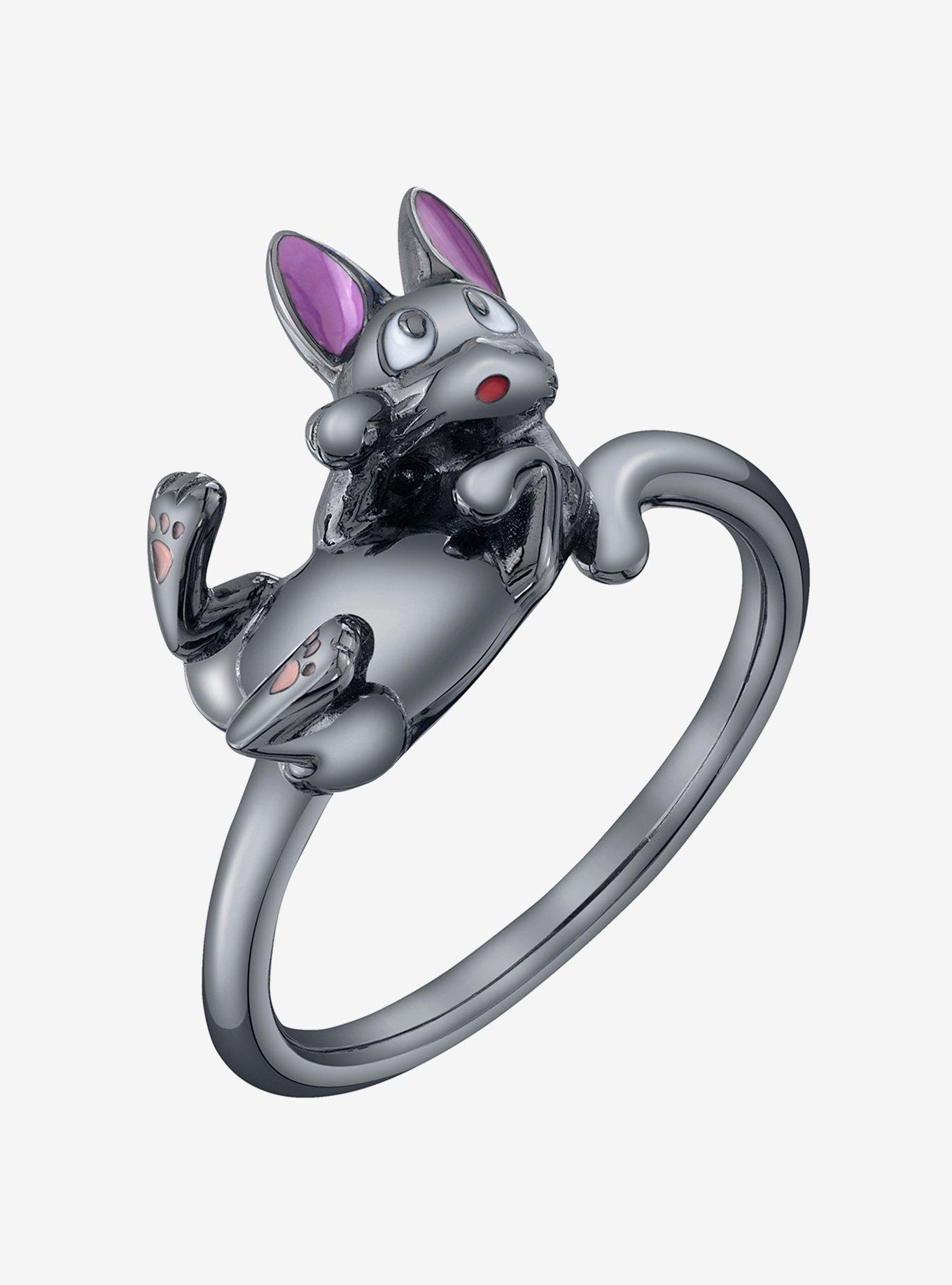 Her Universe Studio Ghibli® X RockLove Kiki's Delivery Service Jiji Ring, MULTI, hi-res