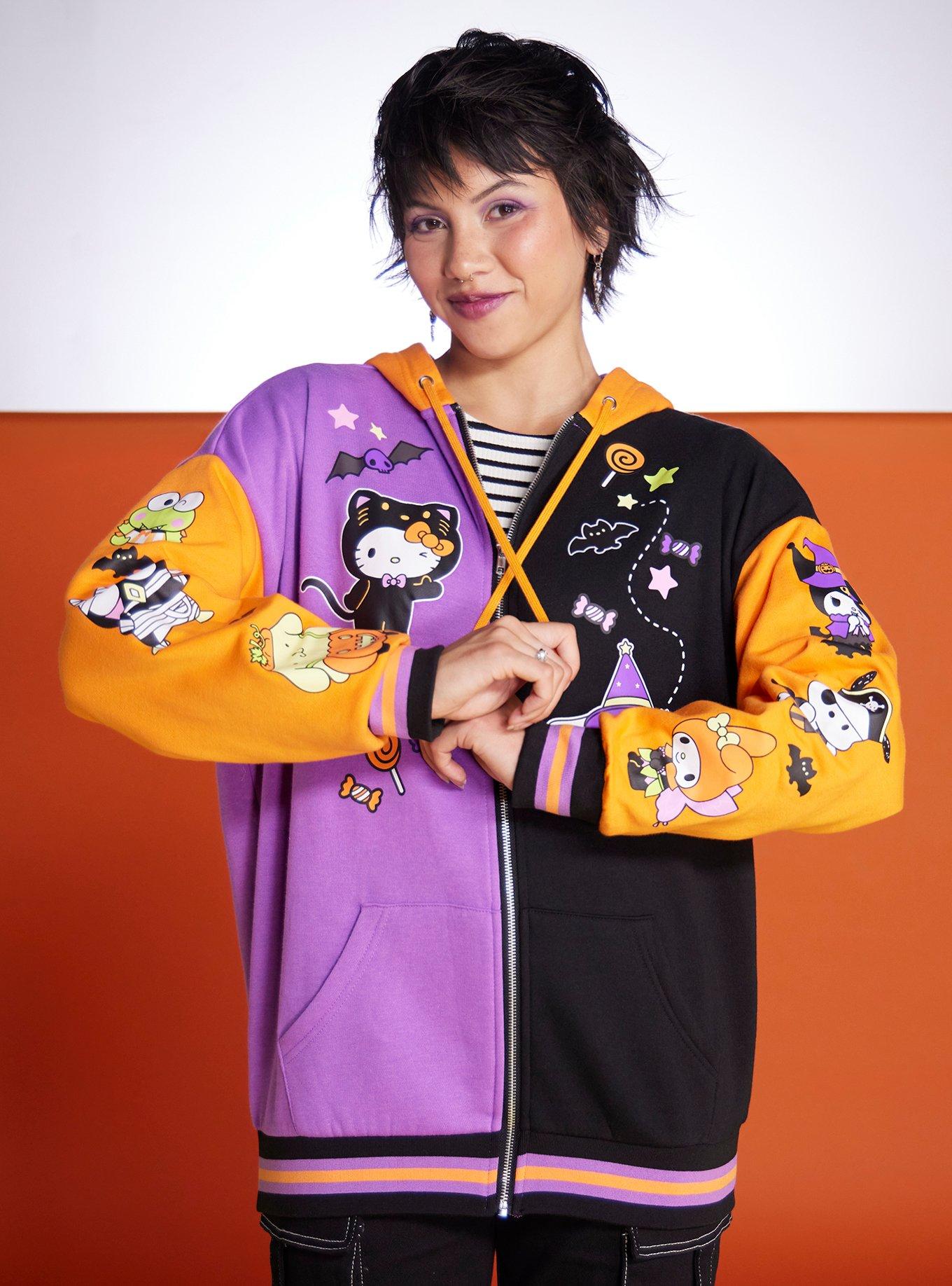 Hello Kitty And Friends Halloween Split Color-Block Hoodie, , hi-res