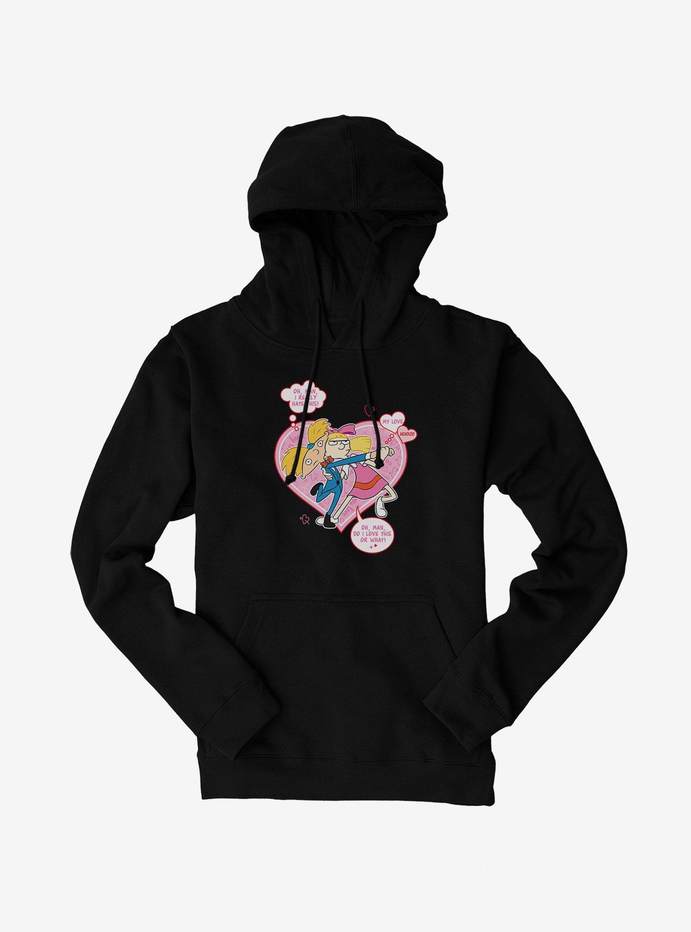 Hey Arnold! Arnold And Helga Tango Hoodie, BLACK, hi-res