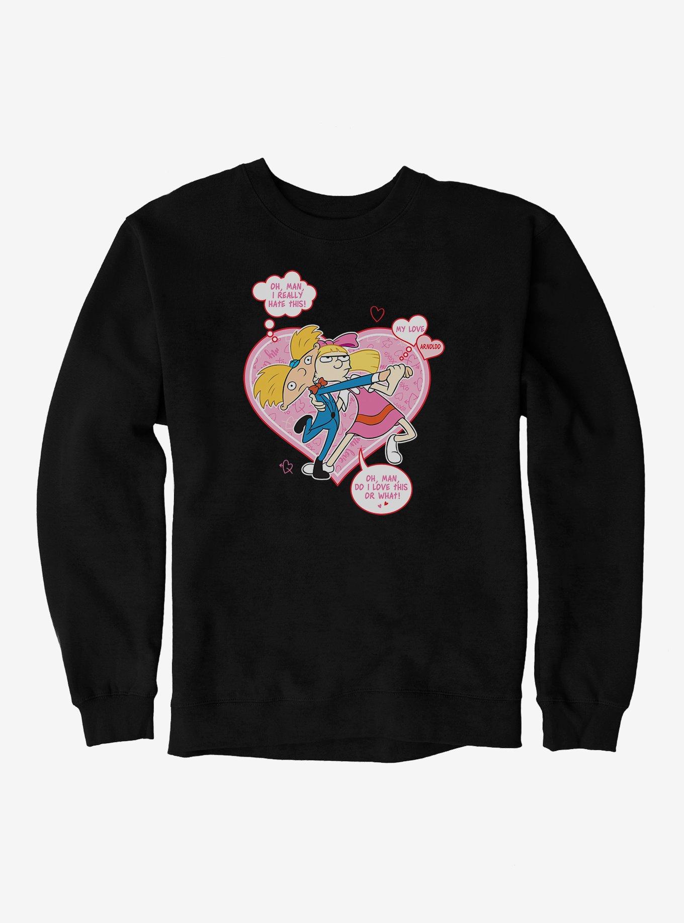 Hey Arnold! Arnold And Helga Tango Sweatshirt, BLACK, hi-res