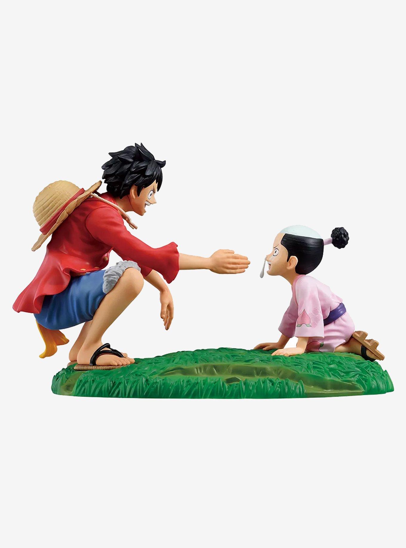 Bandai Spirits One Piece Ichibansho Revible Moment Monkey D. Luffy & Momonosuke Figure(A New Dawn Ver.), , hi-res