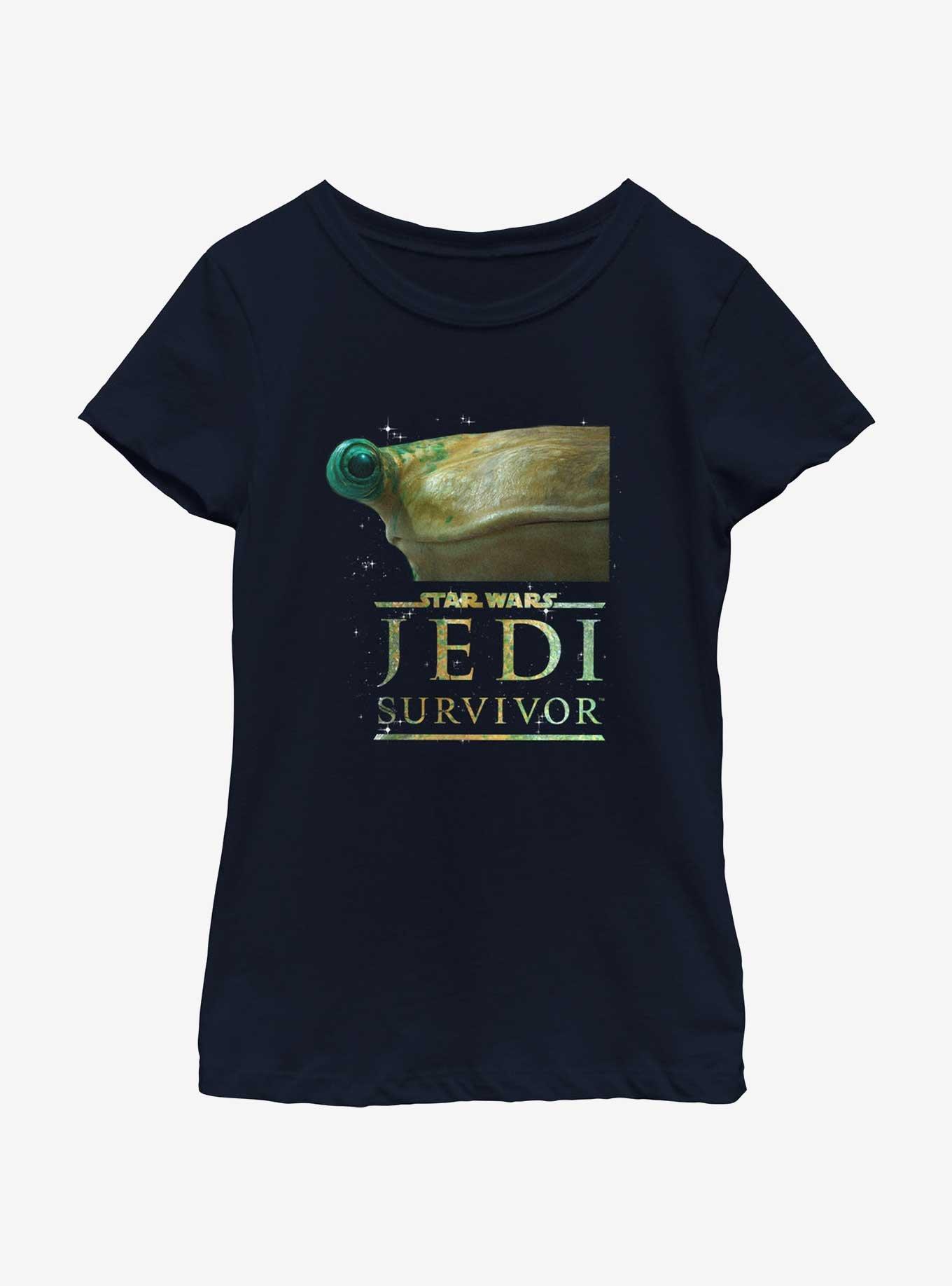 Star Wars Jedi: Survivor Turgle Eye Logo Youth Girls T-Shirt, NAVY, hi-res