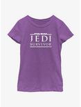 Star Wars Jedi: Survivor Logo Youth Girls T-Shirt, PURPLE BERRY, hi-res