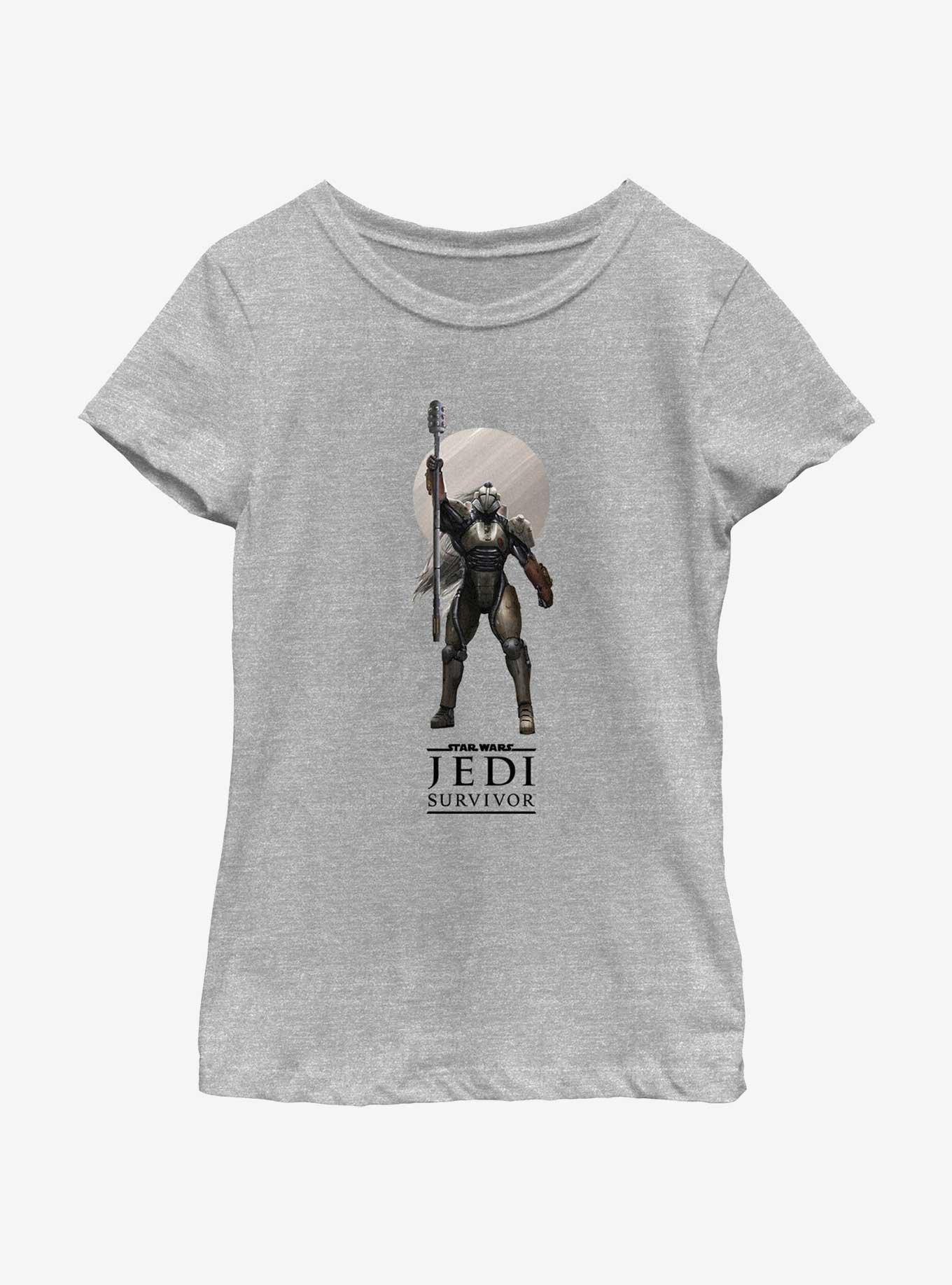 Star Wars Jedi: Survivor Rayvis Logo Youth Girls T-Shirt, ATH HTR, hi-res