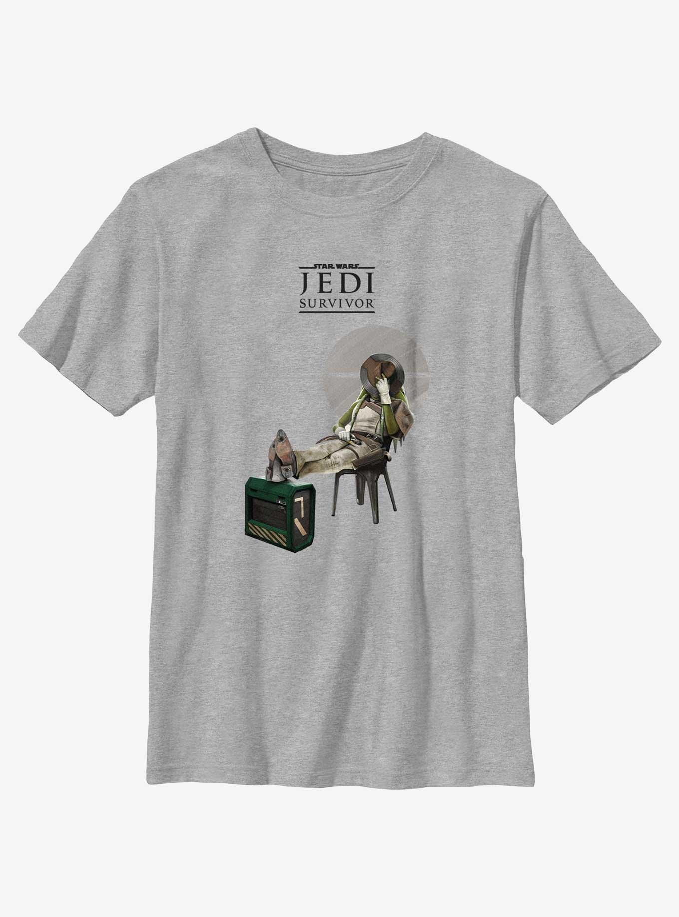 Star Wars Jedi: Survivor Caij Vanda Bounty Hunter Youth T-Shirt, ATH HTR, hi-res