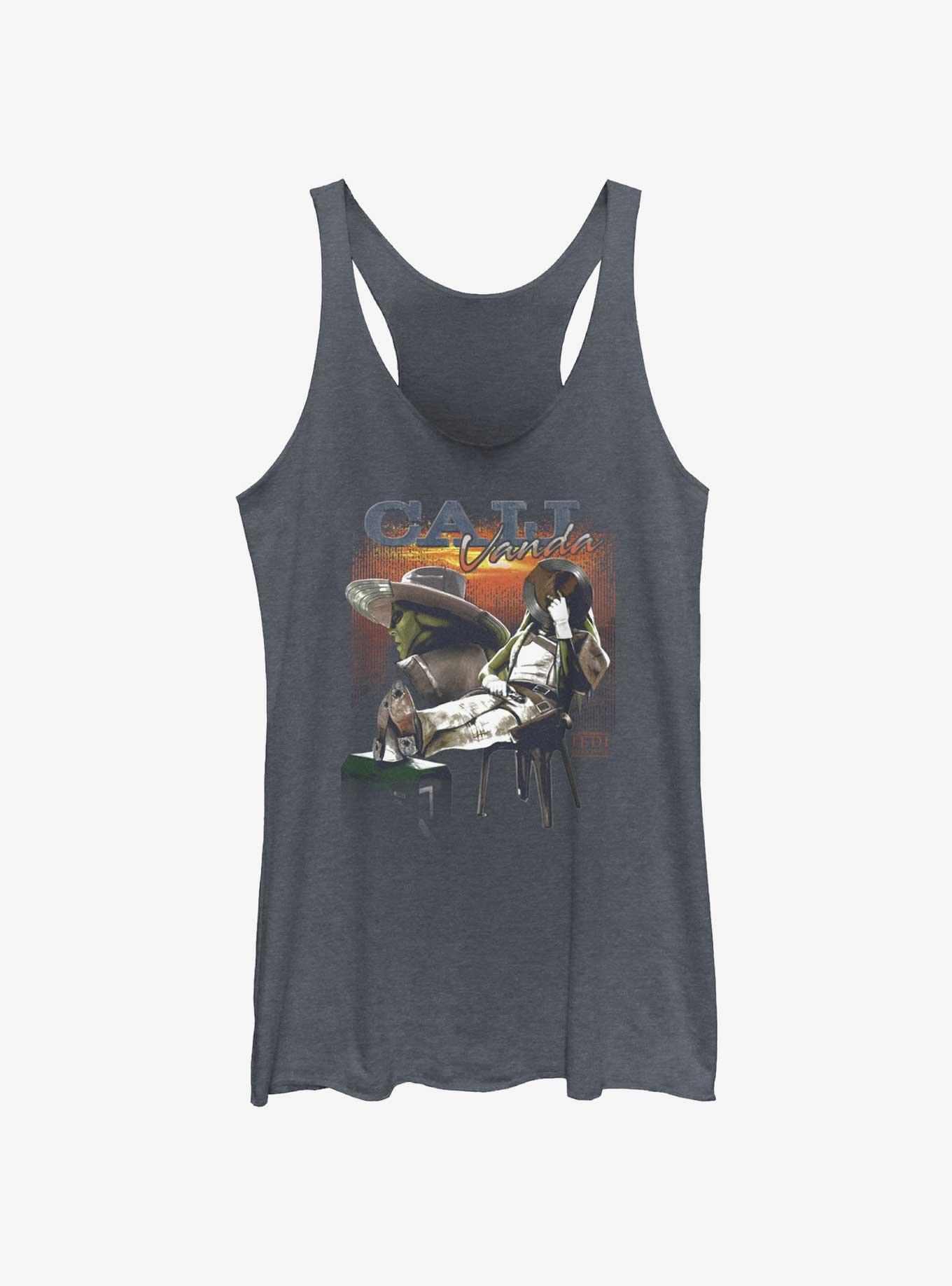 Star Wars Jedi: Survivor Caij Vanda Bounty Poster Womens Tank Top, NAVY HTR, hi-res