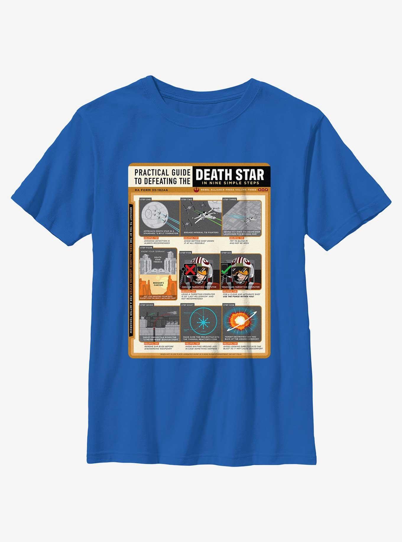 Star Wars Death Star Nine Steps Youth T-Shirt, ROYAL, hi-res