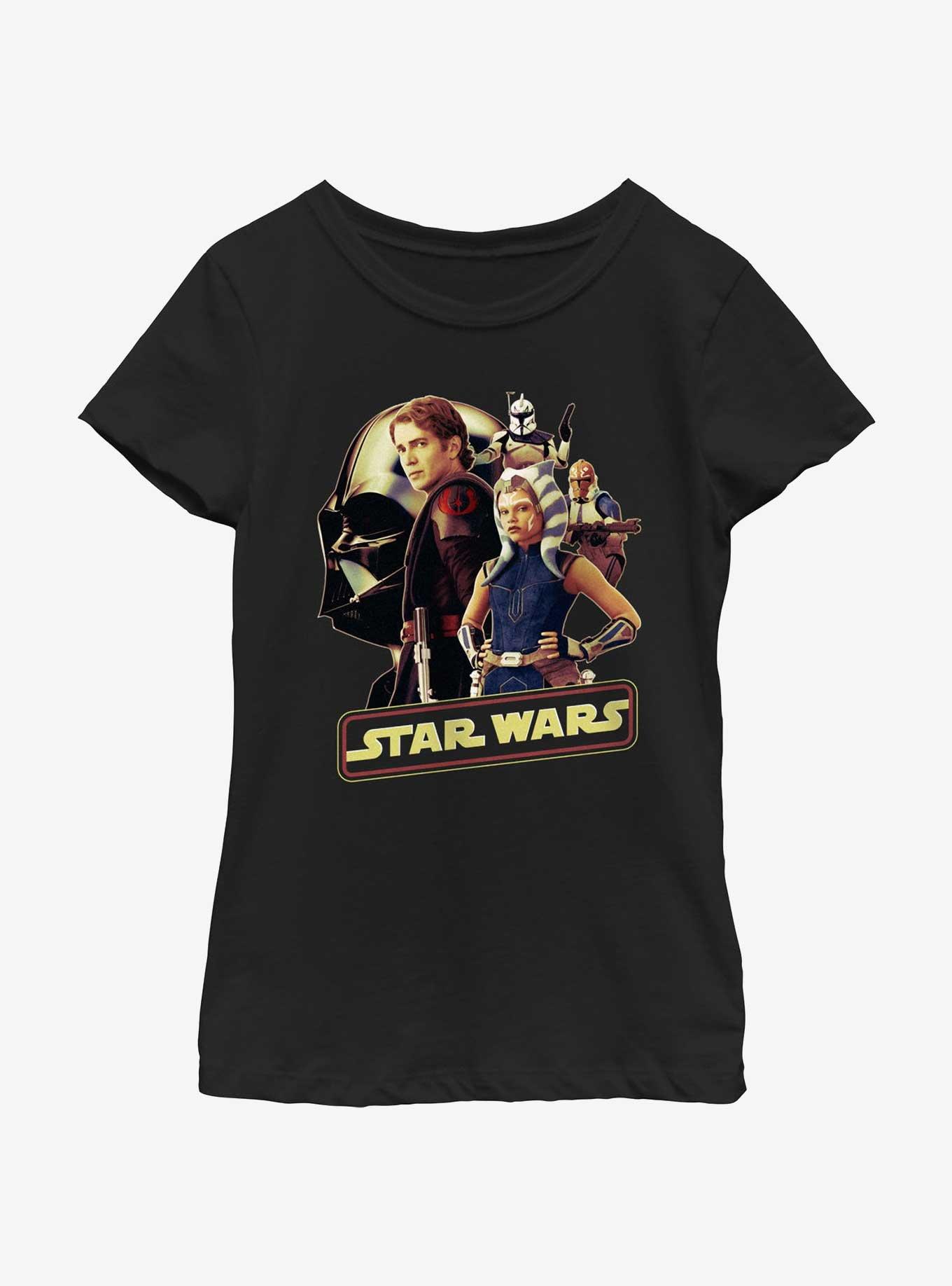 Star Wars Rebel Alliance Group Youth Girls T-Shirt, BLACK, hi-res