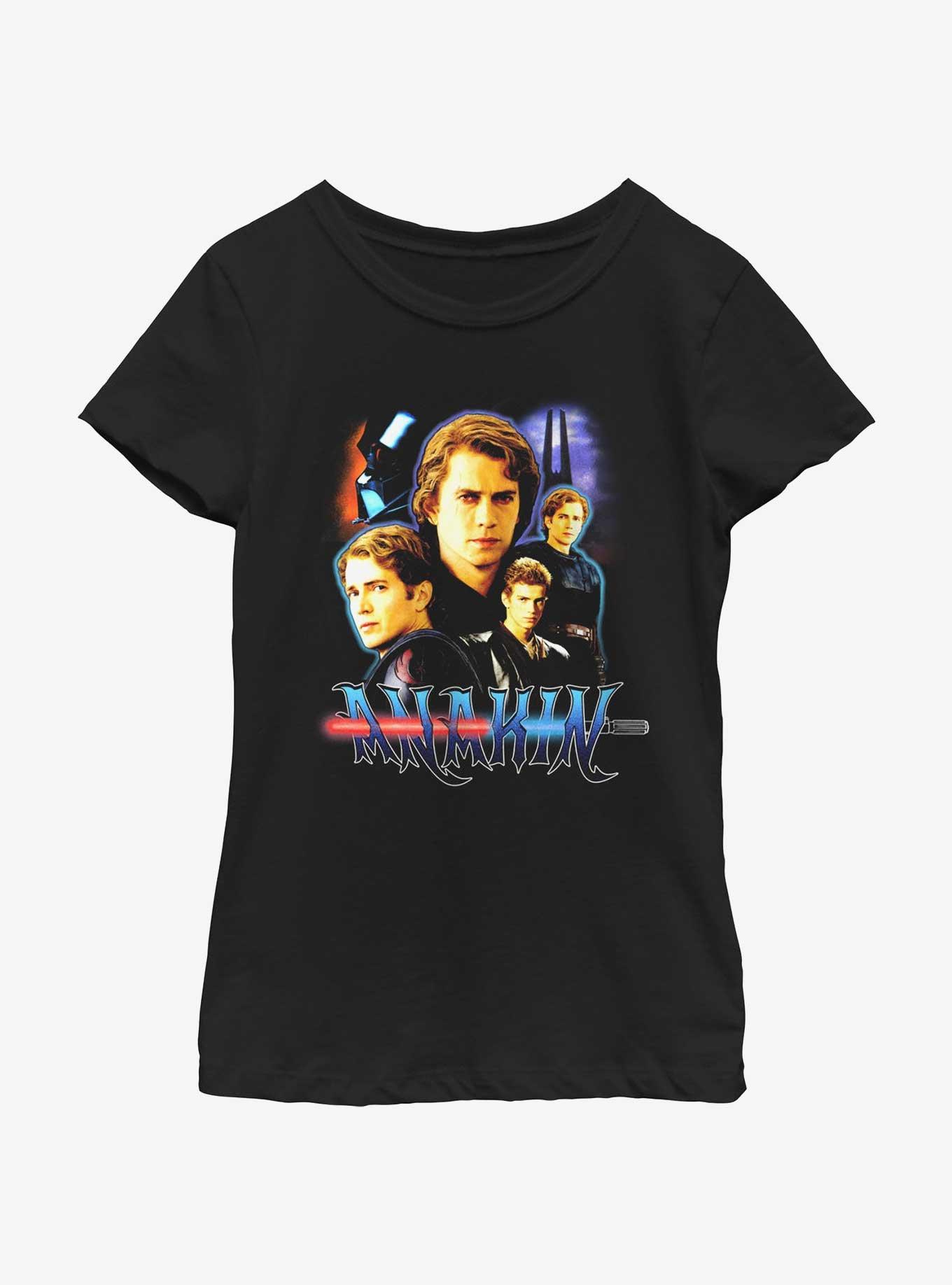 Star Wars Anakin Collage Youth Girls T-Shirt, BLACK, hi-res