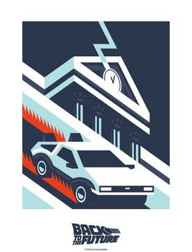 Back To The Future Clock Tower Lightning Poster, , hi-res