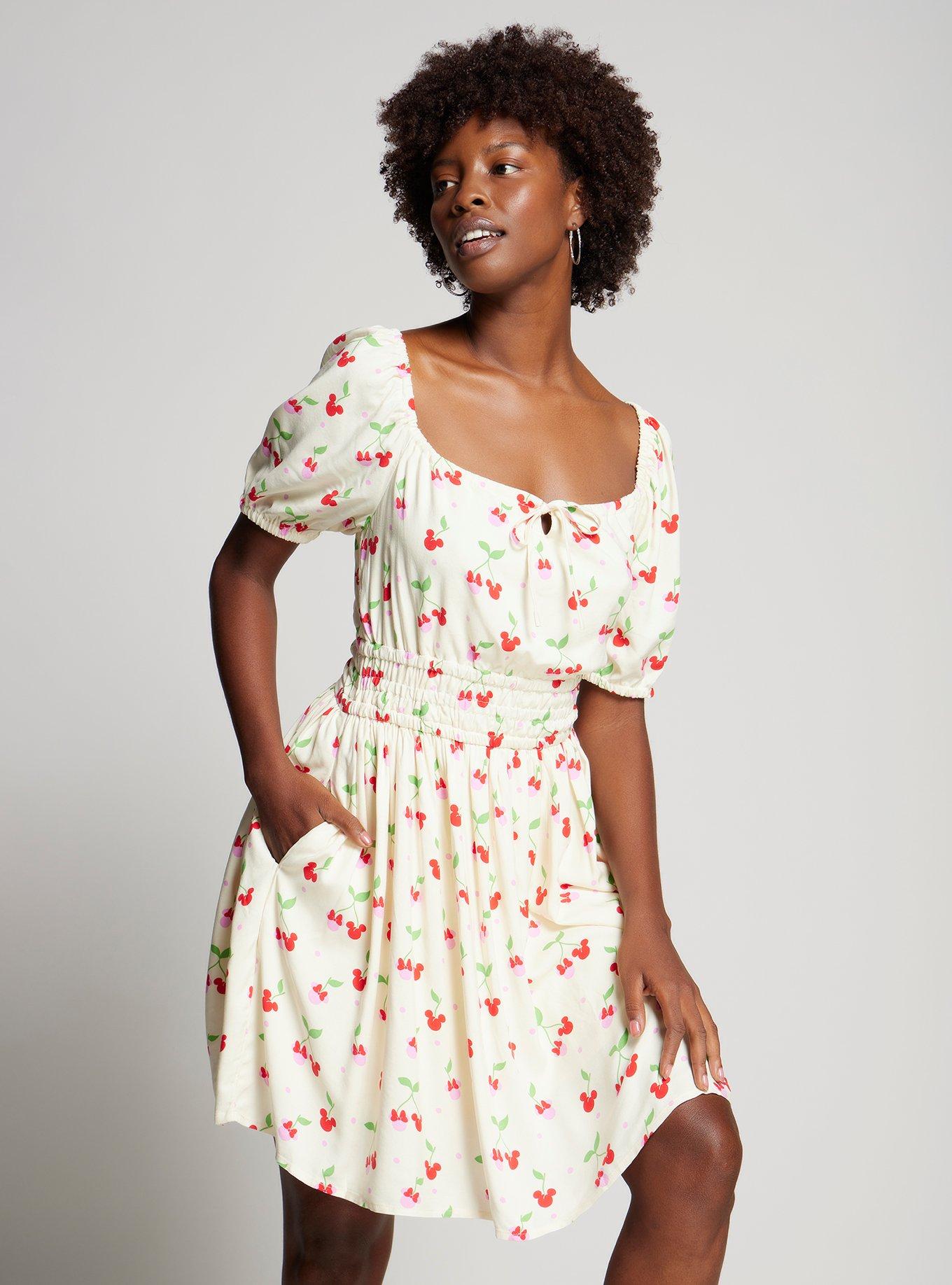 Disney Mickey & Minnie Cherry Allover Print Dress, , hi-res