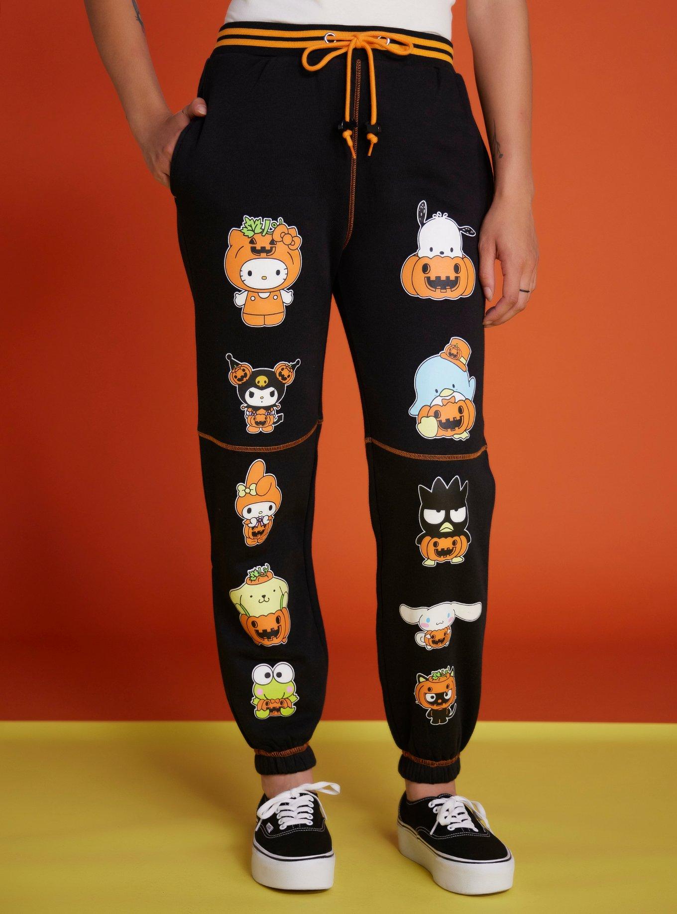 Hello Kitty And Friends Pumpkin Jogger Sweatpants, BLACK, hi-res