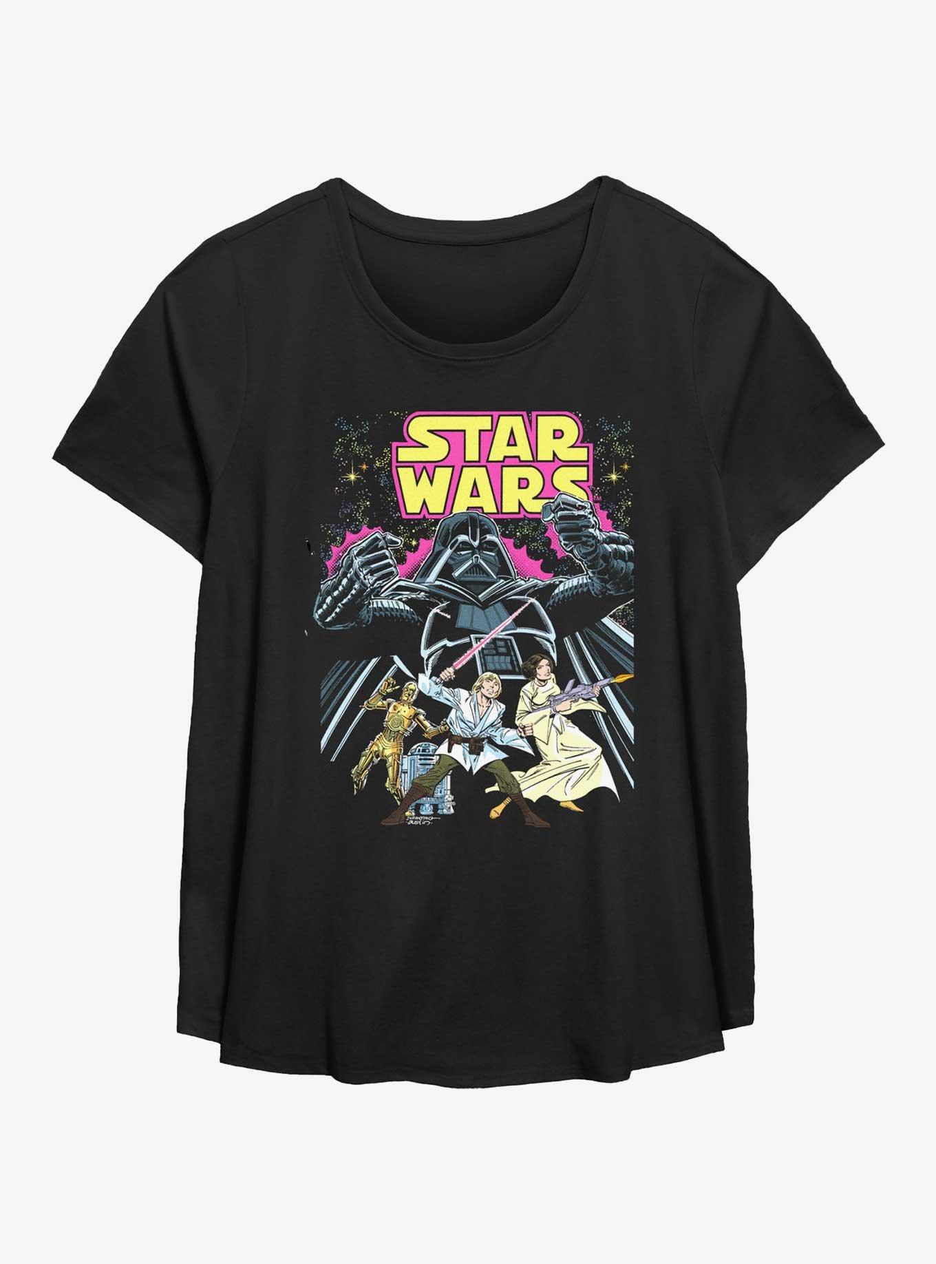 Star Wars Comic Style Womens T-Shirt Plus Size
