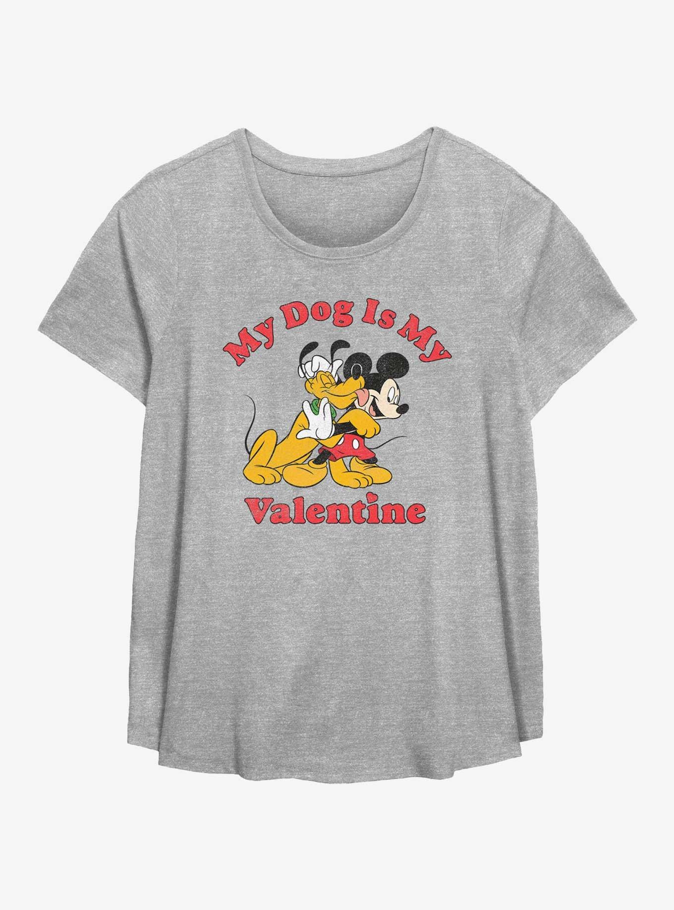 Disney Pluto Love My Dog Womens T-Shirt Plus Size