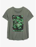 Disney Nightmare Before Christmas Oogie Boogie Wheel Of Fortune Womens T-Shirt Plus Size, SAGE, hi-res