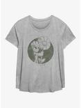 Marvel Guardians Of The Galaxy Groot Flower Womens T-Shirt Plus Size, HEATHER GR, hi-res