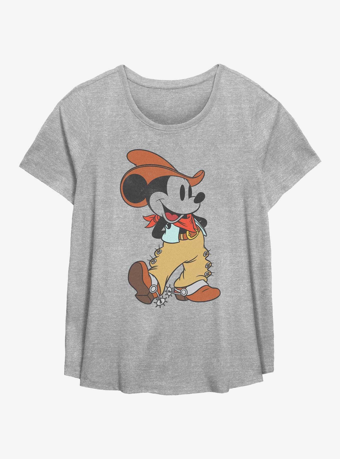 Disney Mickey Mouse Western Mickey Womens T-Shirt Plus Size